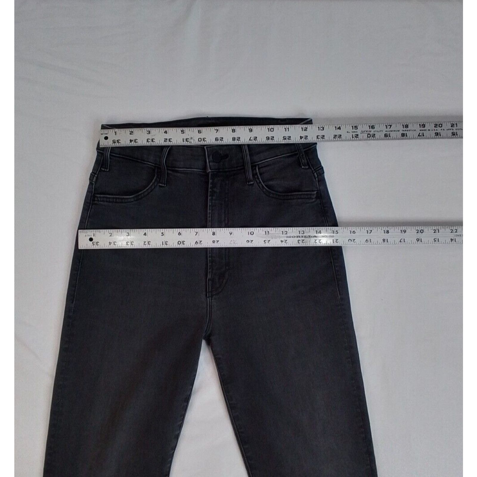 MOTHER Mother Denim Jeans Women's 25 Black The Hutsler Ankle Fray Size 25" / US 0 / IT 36 - 11 Thumbnail