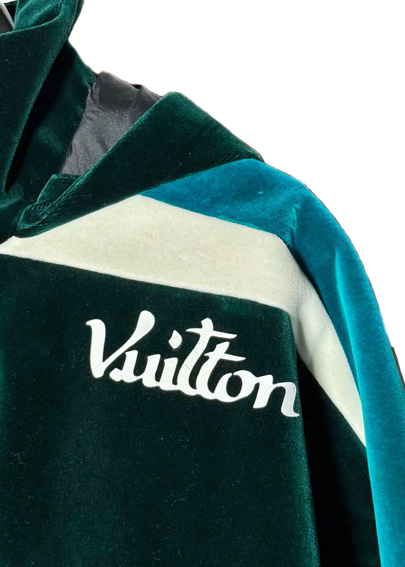 Louis Vuitton Louis Vuitton Colorblock Green Velvet Windbreaker Jacket Size US XL / EU 56 / 4 - 3 Thumbnail