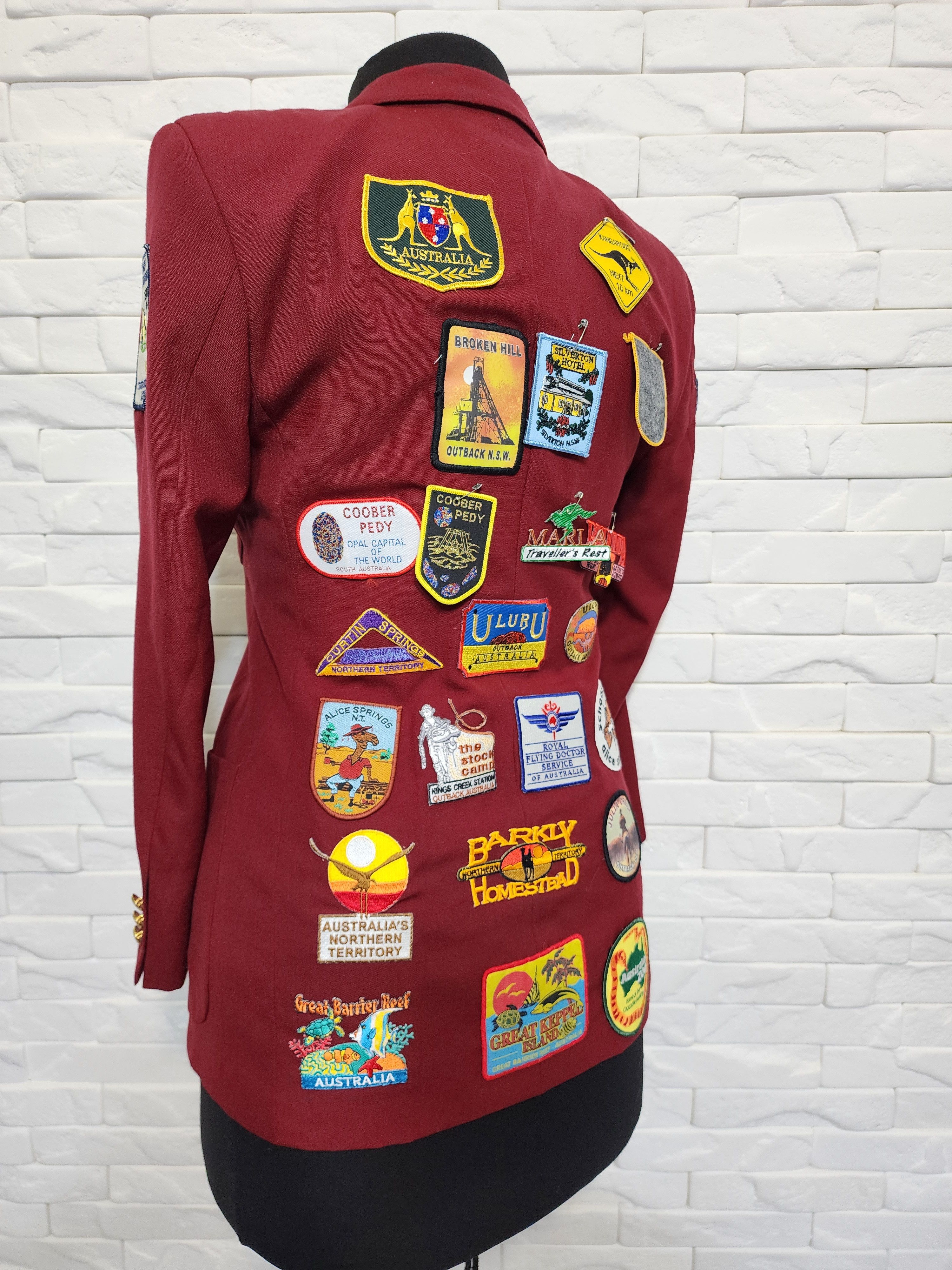 Other Red Jacket With Patches - Women's Coat Size M / US 6-8 / IT 42-44 - 6 Thumbnail