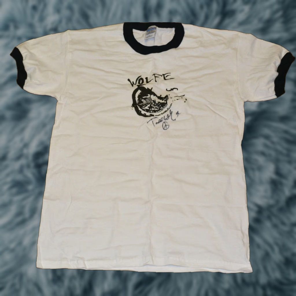Gildan Todd Wolfe Autographed Rock Blues Guitarist Shirt Medium White Sheryl Crow Mens Size US M / EU 48-50 / 2 - 1 Thumbnail