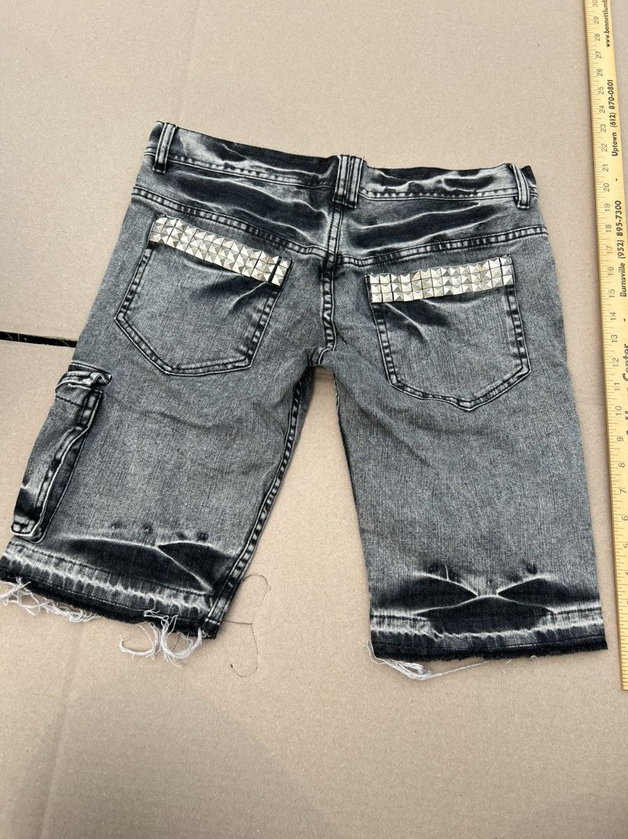 Japanese Brand GLAD NEWS Studded Denim Shorts Size US 34 / EU 50 - 1 Thumbnail