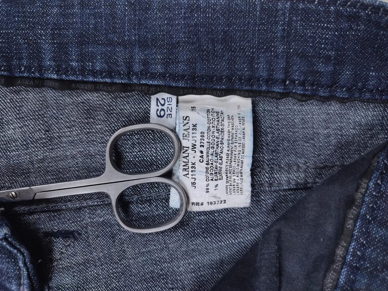 Armani Armani Jeans Stretched Indigo Slim Pants Size US 29 - 12 Thumbnail