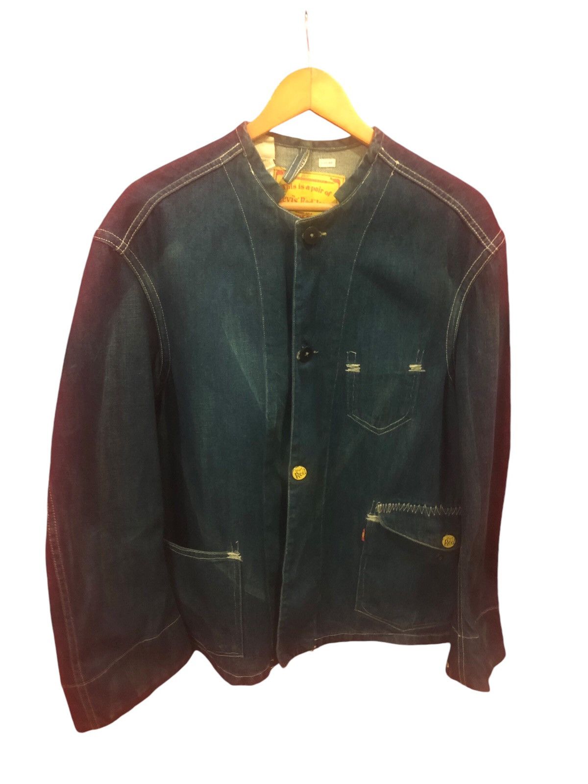 Levi's × Levi's Vintage Clothing Rare!! Levi’s Red Jeans Lucas Blue Denim Jacket Size US M / EU 48-50 / 2 - 3 Thumbnail
