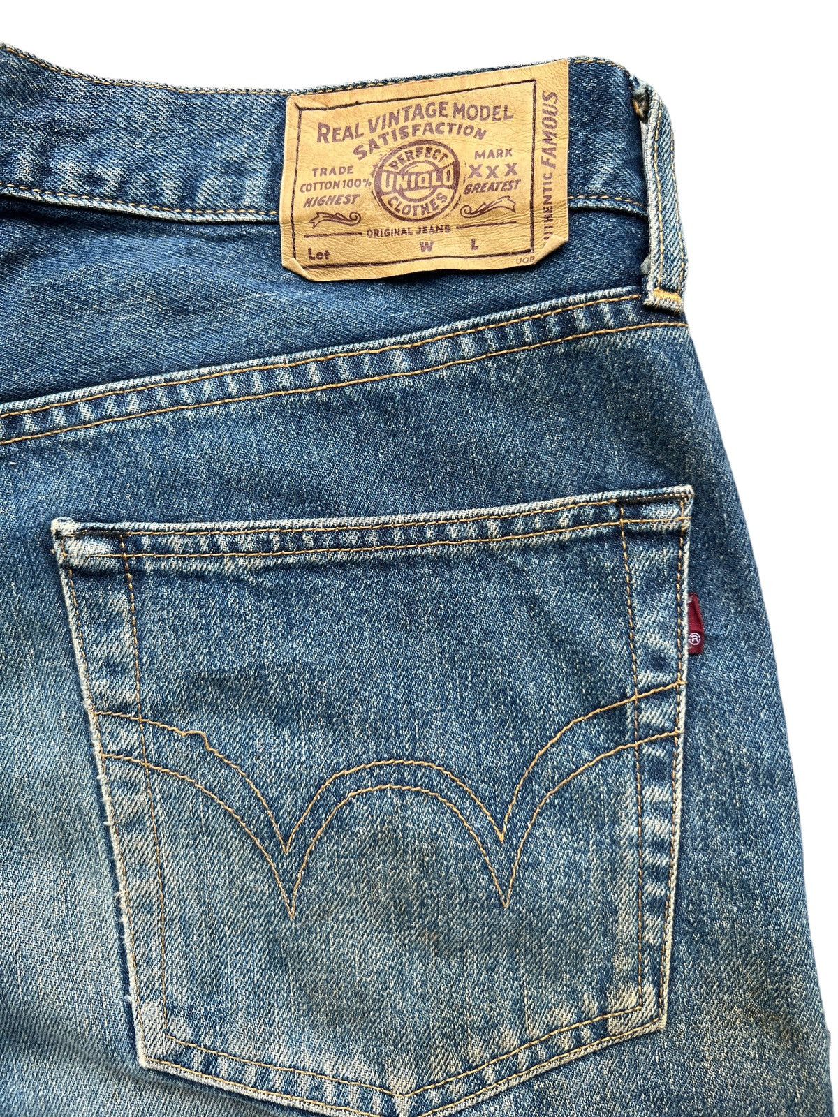 Uniqlo Vintage 90s Uniqlo Distressed Wide Mudwash Jeans 32x29 Size US 32 / EU 48 - 10 Thumbnail