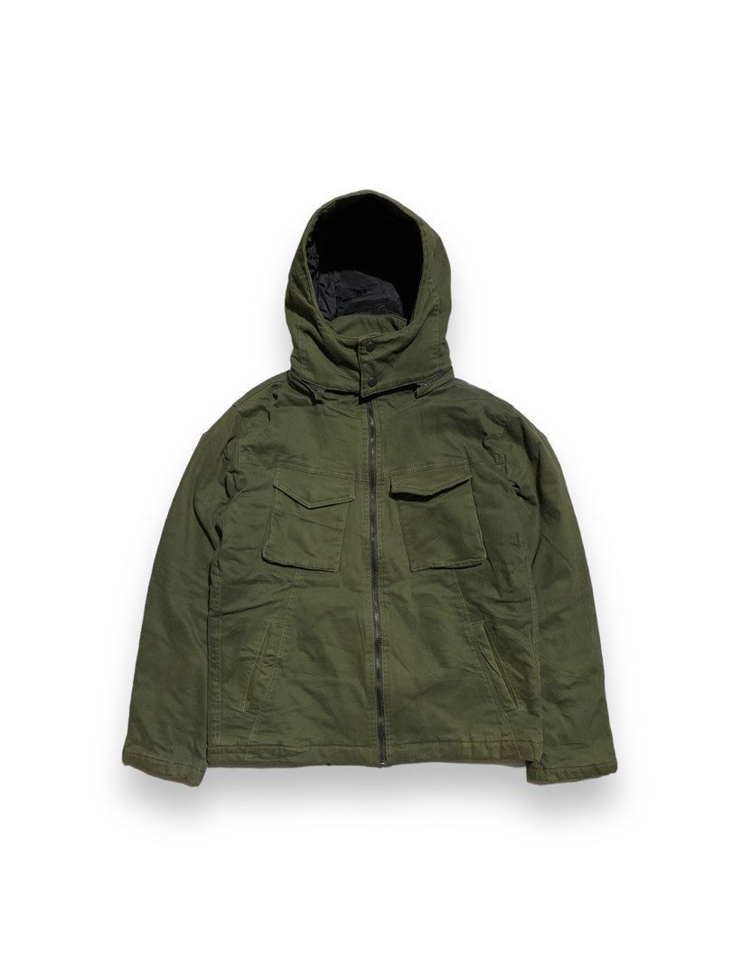In the attic Hoodie short parka multipocket jacket