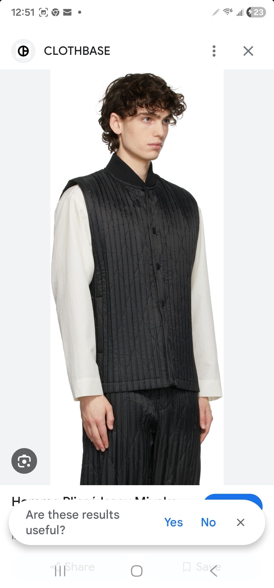 Issey Miyake Homme Plissé Issey Miyake Black Padded Pleats Vest Size 2/M Size US M / EU 48-50 / 2 - 3 Thumbnail