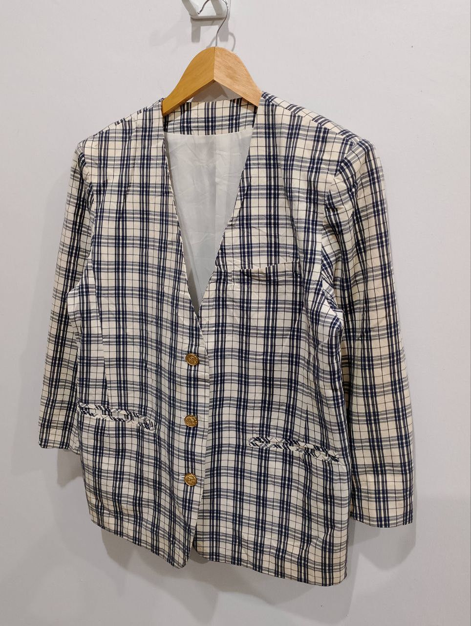 Japanese Brand Vintage GATSBY Checked Suit Blazer Jacket Size XXS / US 00 / IT 34 - 3 Thumbnail