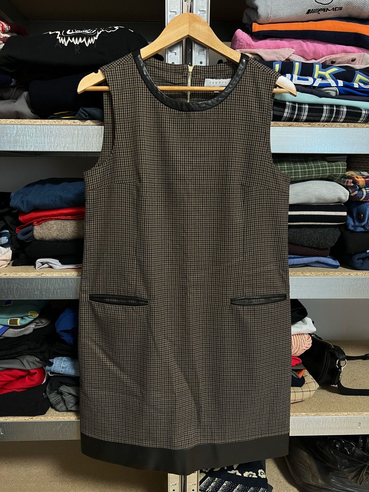 Designer × Sandro Sandro A Line Plaid Dress Tank Sleeveless Oldmoney Size 3 Size M / US 6-8 / IT 42-44 - 1 Thumbnail