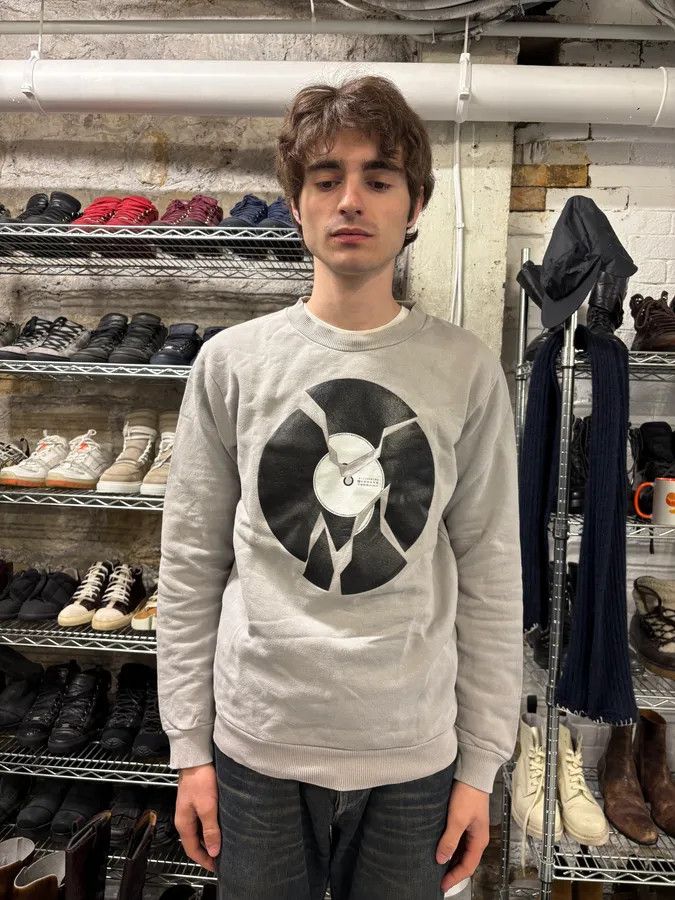 Maison Margiela AW2005 Maison Martin Margiela Black Destroyed Vinyl Grey Sweater Size US S / EU 44-46 / 1 - 2 Thumbnail