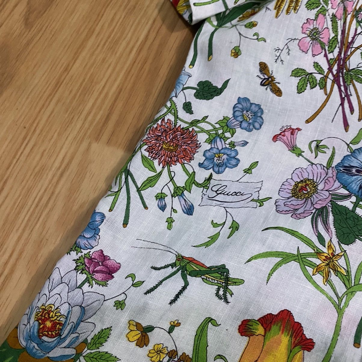 Gucci Vintage Gucci Floral Linen Shirt Women Size M / US 6-8 / IT 42-44 - 5 Thumbnail