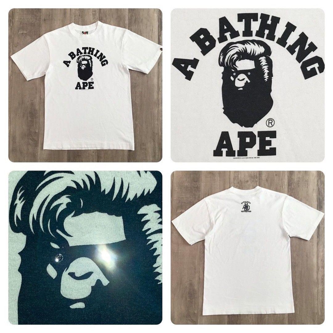 2008 BAPE Harajuku College Logo Swarovski T-shirt APE NIGO