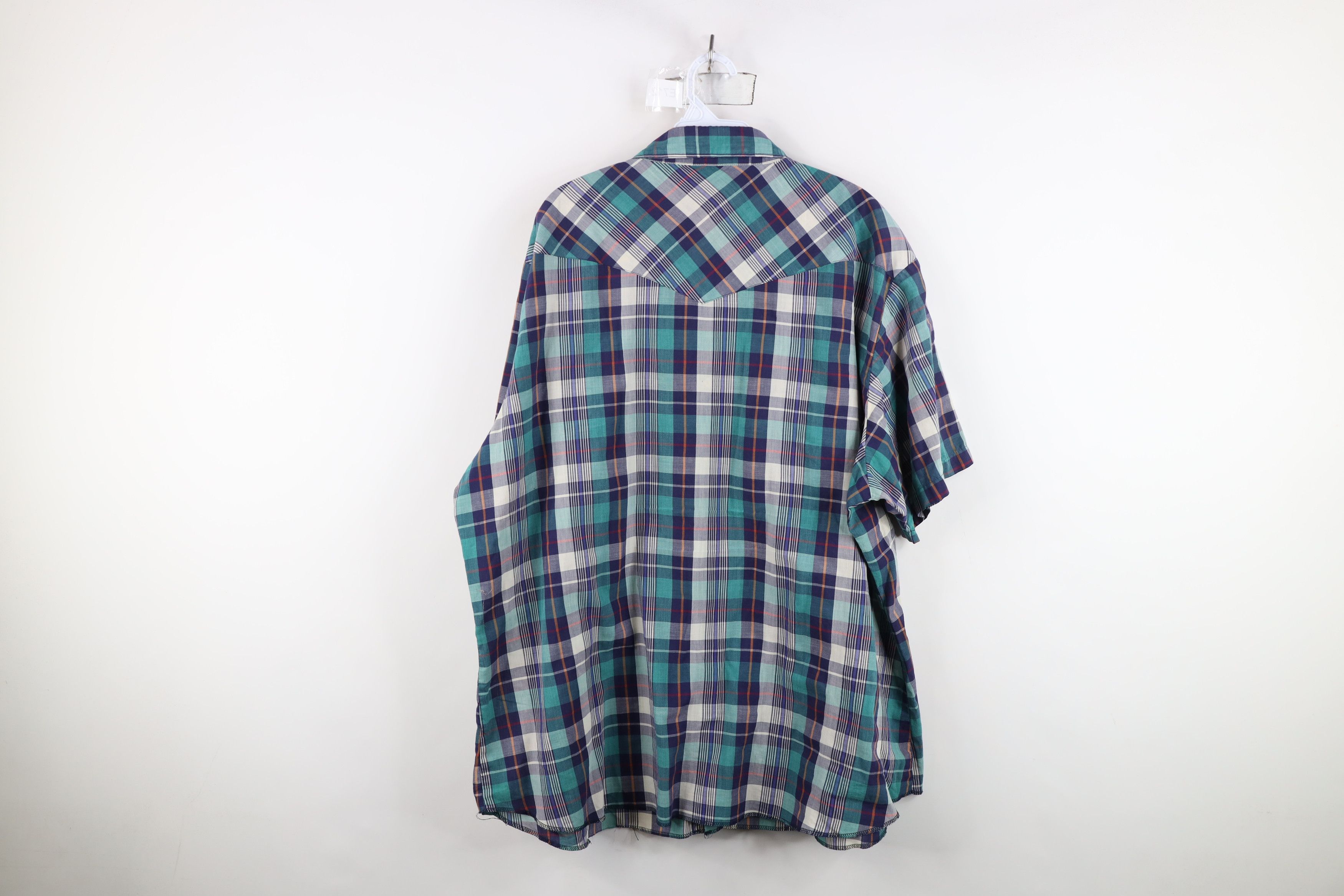 Wrangler Vintage 90s Wrangler Cowboy Short Sleeve Button Shirt Size US XXL / EU 58 / 5 - 10 Thumbnail