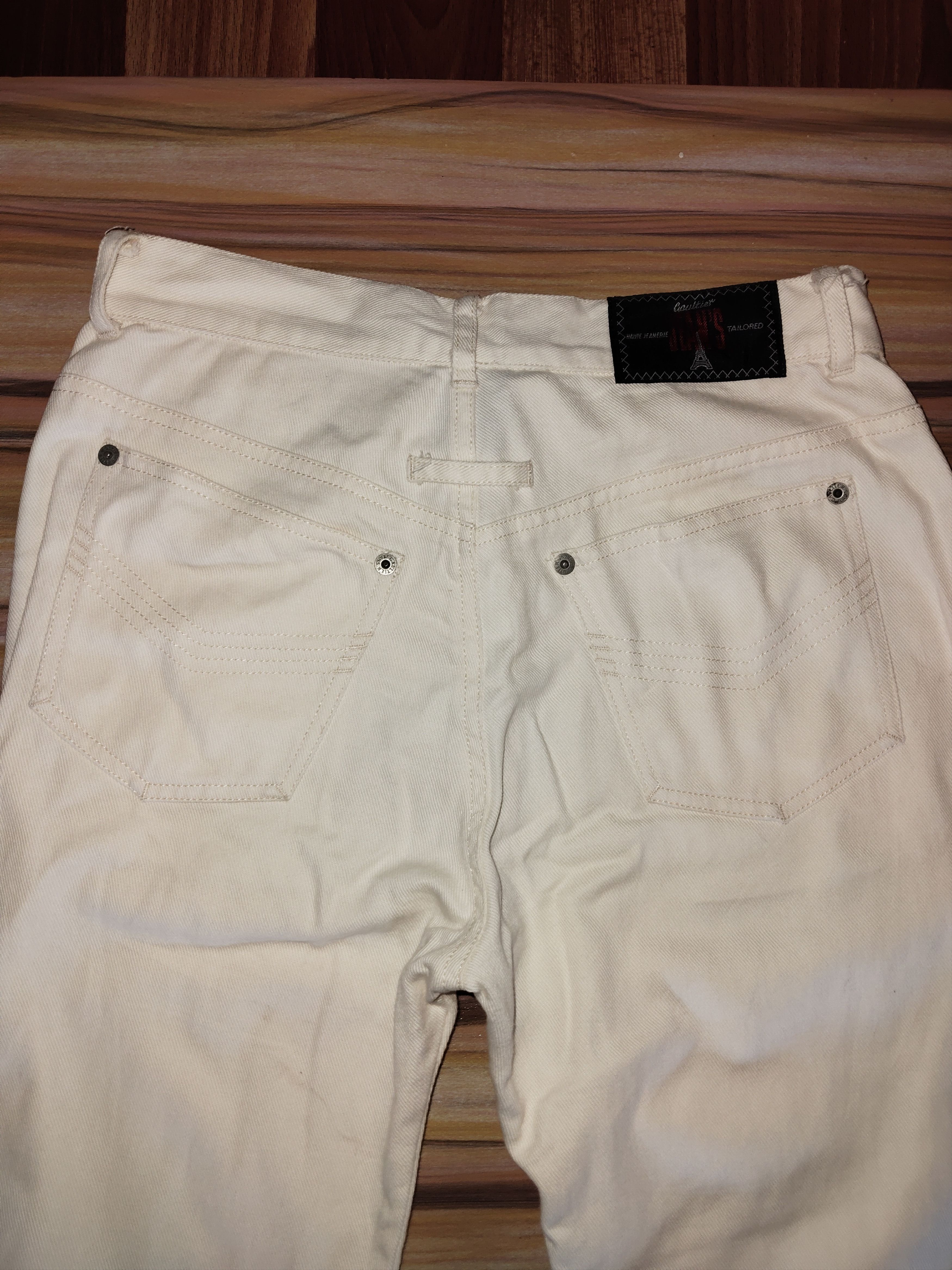 Jean Paul Gaultier Vintage JEAN PAUL GAULTIER White Jeans Size US 29 - 2 Thumbnail