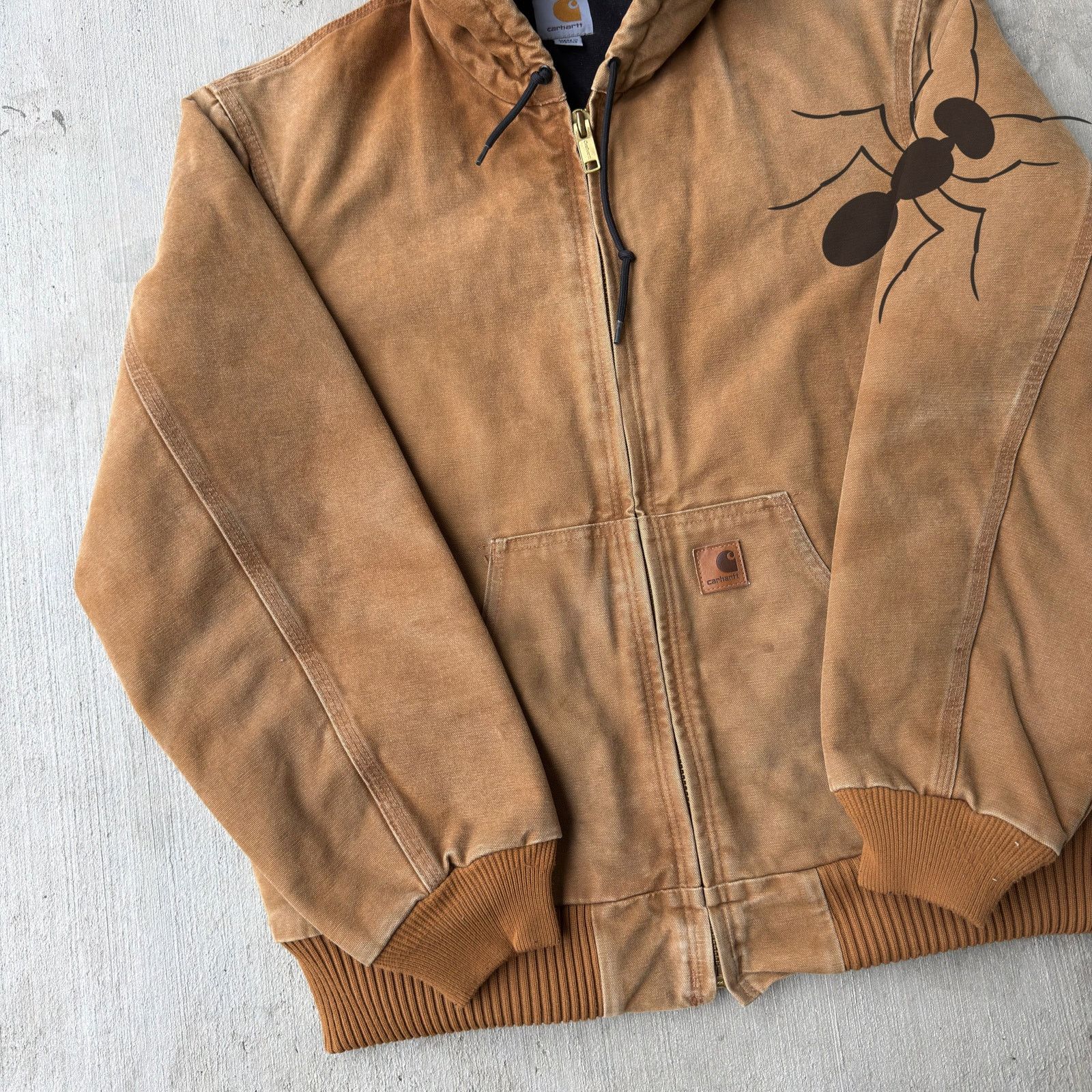 Carhartt × Vintage Carhartt J130 brown hooded work wear jacket Size US M / EU 48-50 / 2 - 2 Thumbnail