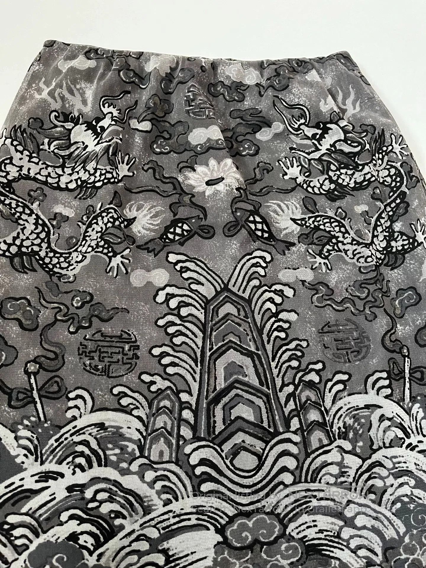 Vivienne Tam Vivienne Tam Dragon Totem Mesh Short Skirt. Size 33" - 2 Thumbnail