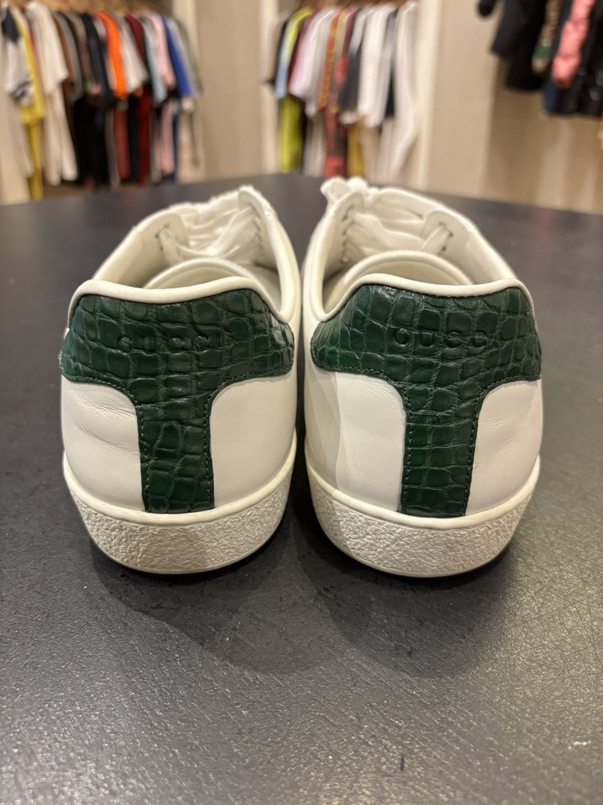 Gucci Gucci Ace Low Top Sneaker Crocodile Leather Size US 10 / EU 43 - 5 Thumbnail