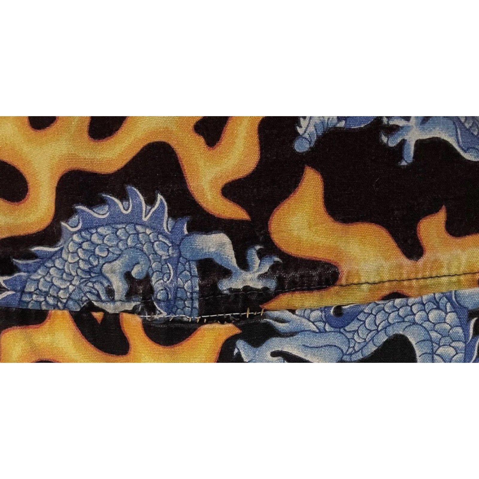 Vintage Vtg 90s Dragon Flames All Over Print Button Up Shirt M Grunge Biker Skate Surf Fire Jnco Y2K Shirt Mens Black 80s 90s Punk Rock Harley Skater Size US M / EU 48-50 / 2 - 2 Thumbnail