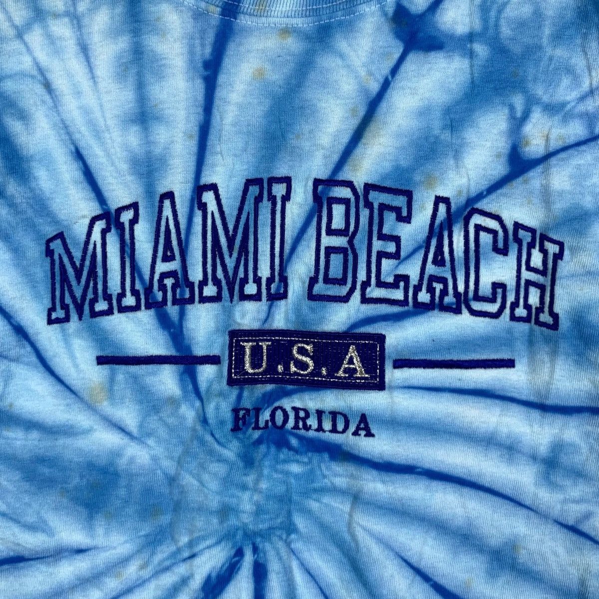 Hanes Vintage MIAMI BEACH USA Florida Tie Dye Hanes Tee Shirt Size S / US 4 / IT 40 - 3 Thumbnail