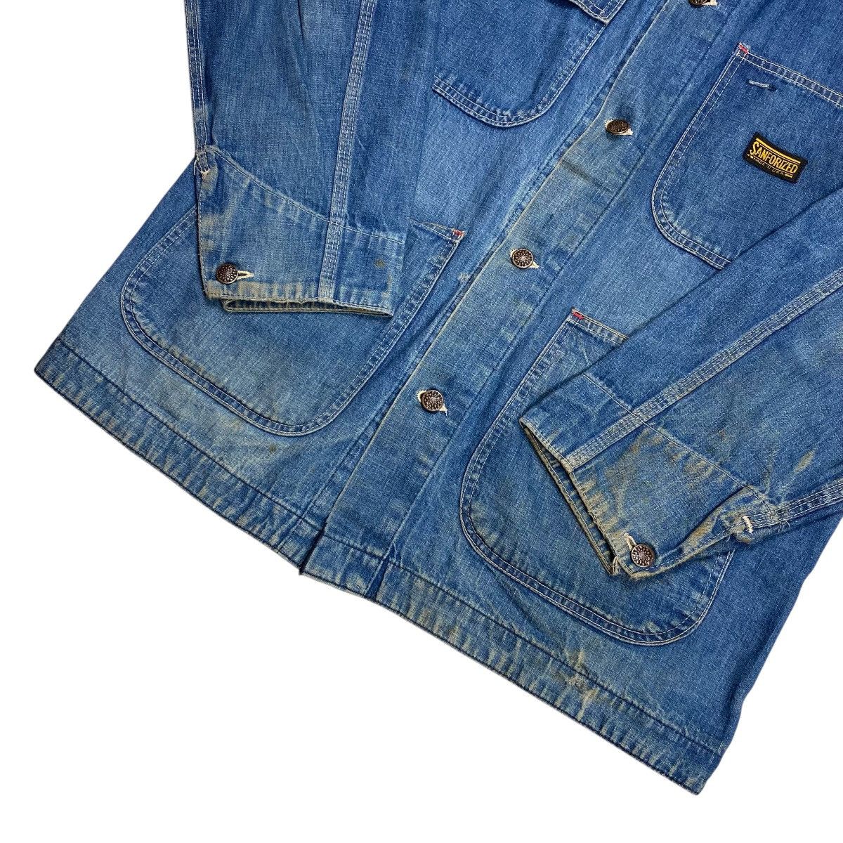 Vintage Vintage 70s American Sanforized Coverall Denim Chore Jacket Size US M / EU 48-50 / 2 - 6 Thumbnail
