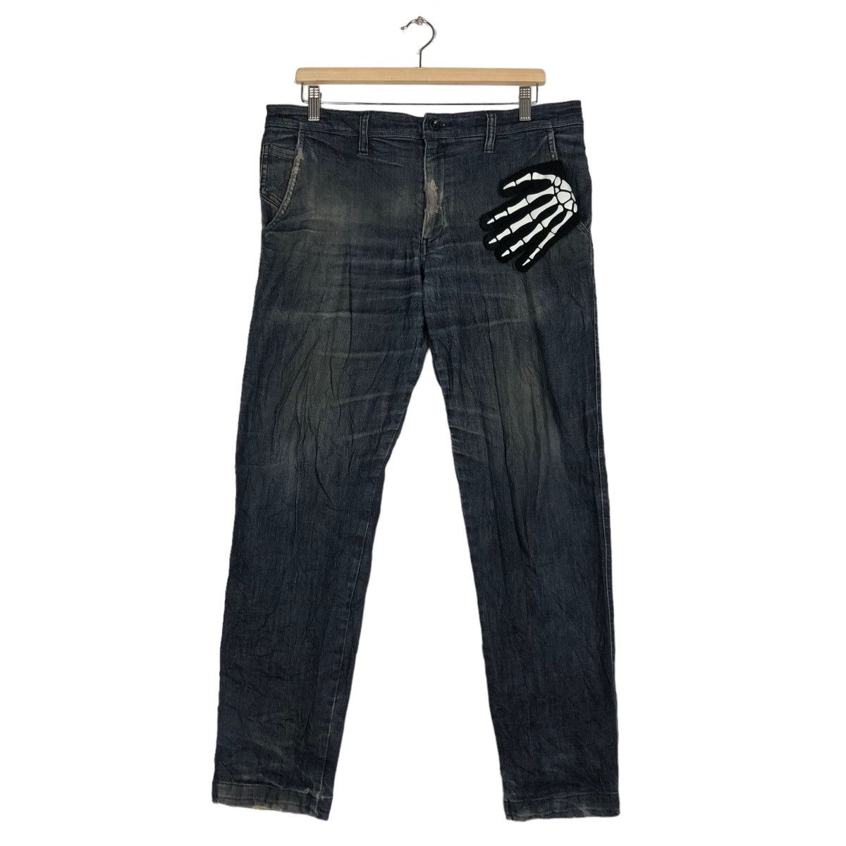 Japanese Brand 🔥VINTAGE ENGINEERD THE UNIFORM DISTRESSED DENIM JEANS Size US 35 - 1 Thumbnail