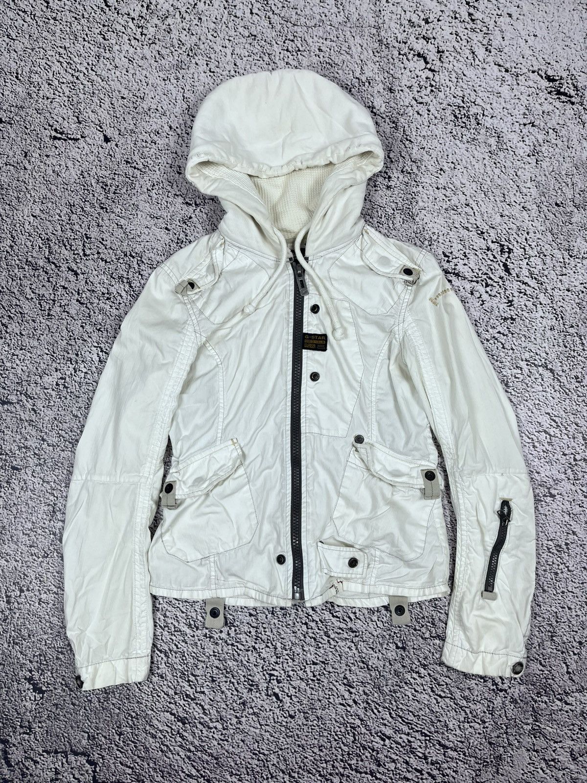 G-Star Vintage 90s G Star Raw Biker Motorcycle Jacket Overshirt Size S / US 4 / IT 40 - 1 Thumbnail