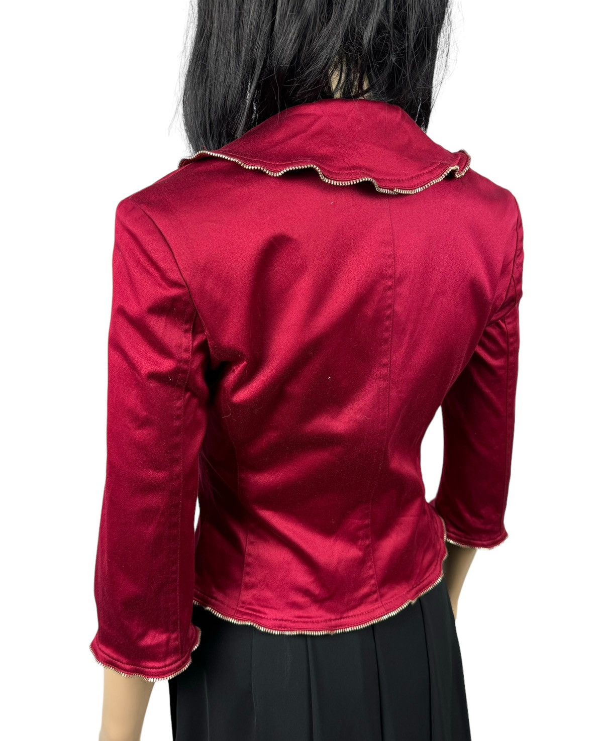 Moschino × Vintage Moschino 00s Zips Short Jacket Satin Iconic size US6 IT40 Size S / US 4 / IT 40 - 6 Thumbnail