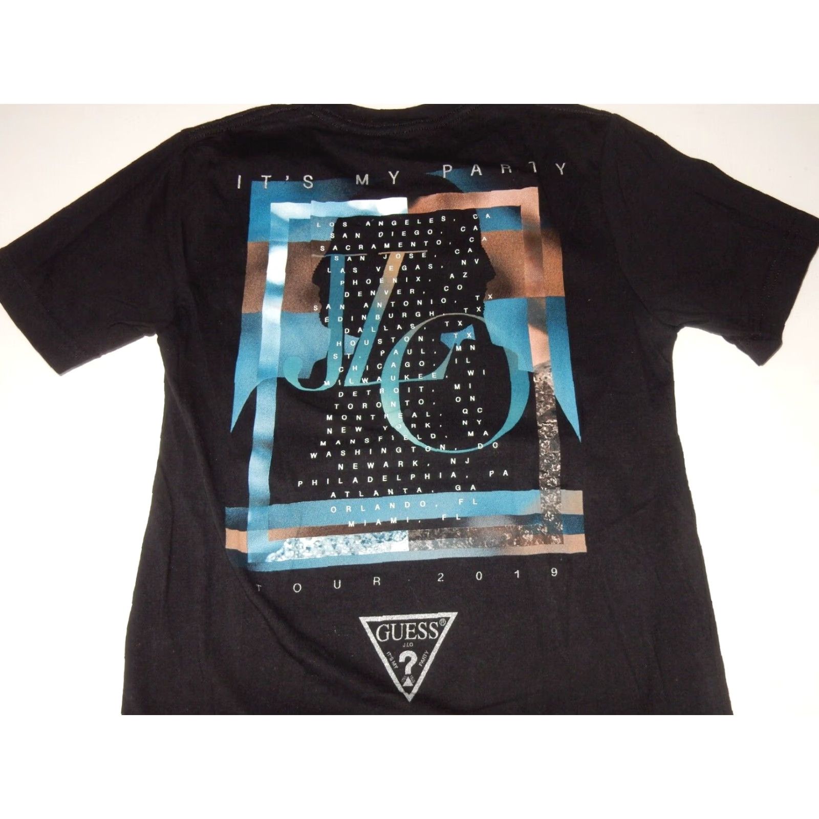 Guess GUESS Men T-Shirt S Black Jennifer Lopez 2019 Tour Graphic Print Cotton Size US S / EU 44-46 / 1 - 2 Thumbnail