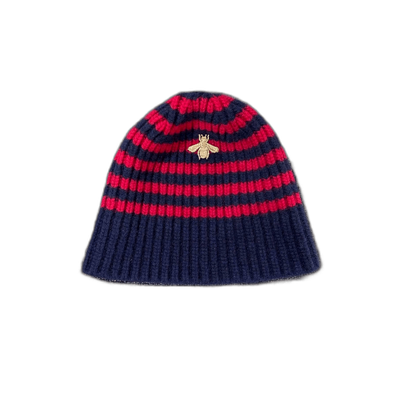 Gucci Striped Bee Knit Hat by Gucci-2506 Size ONE SIZE - 1 Thumbnail