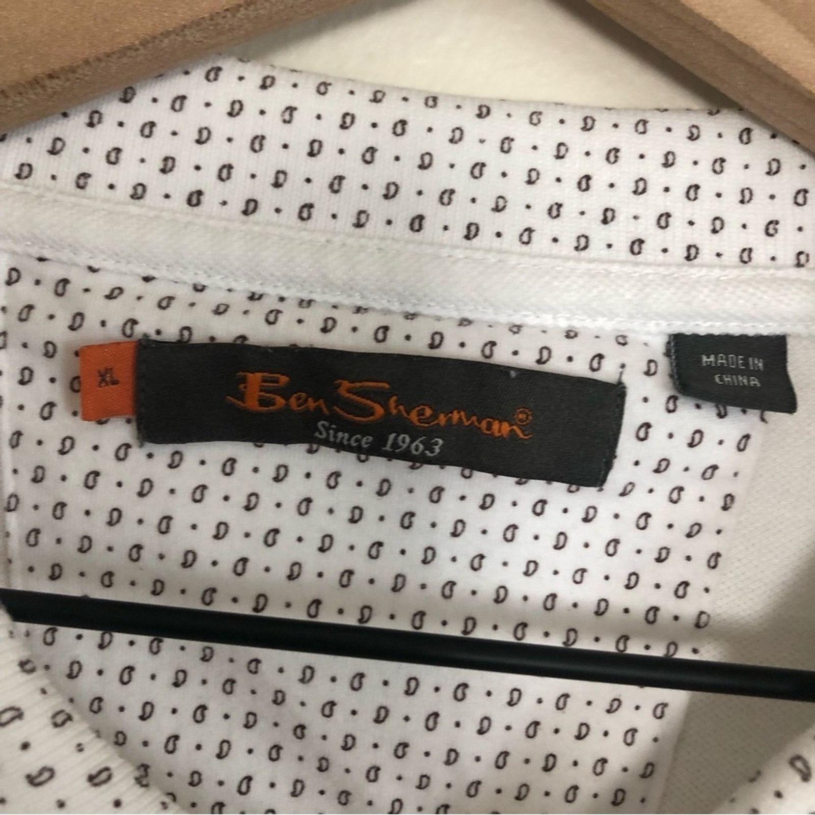 Ben Sherman Ben Sherman Mens White Cotton Button Short Sleeve Polo Shirt Size US XL / EU 56 / 4 - 6 Thumbnail