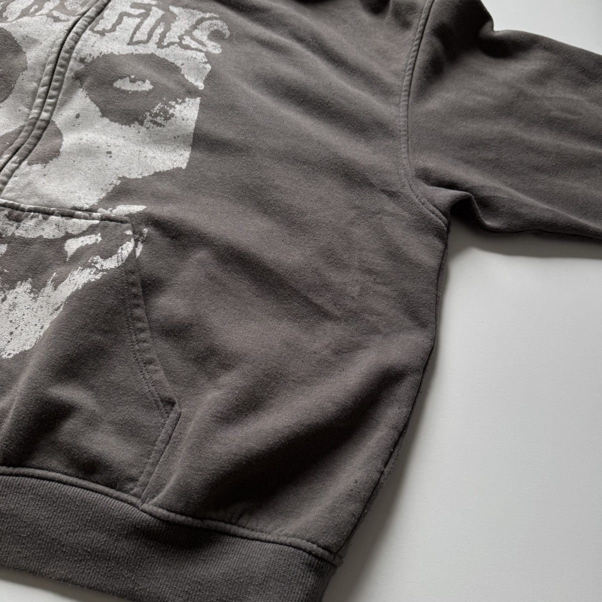 Misfits Misfits Zip Hoodie Gray Washed Faded Vintage 90s Rock Metal Size US L / EU 52-54 / 3 - 4 Thumbnail