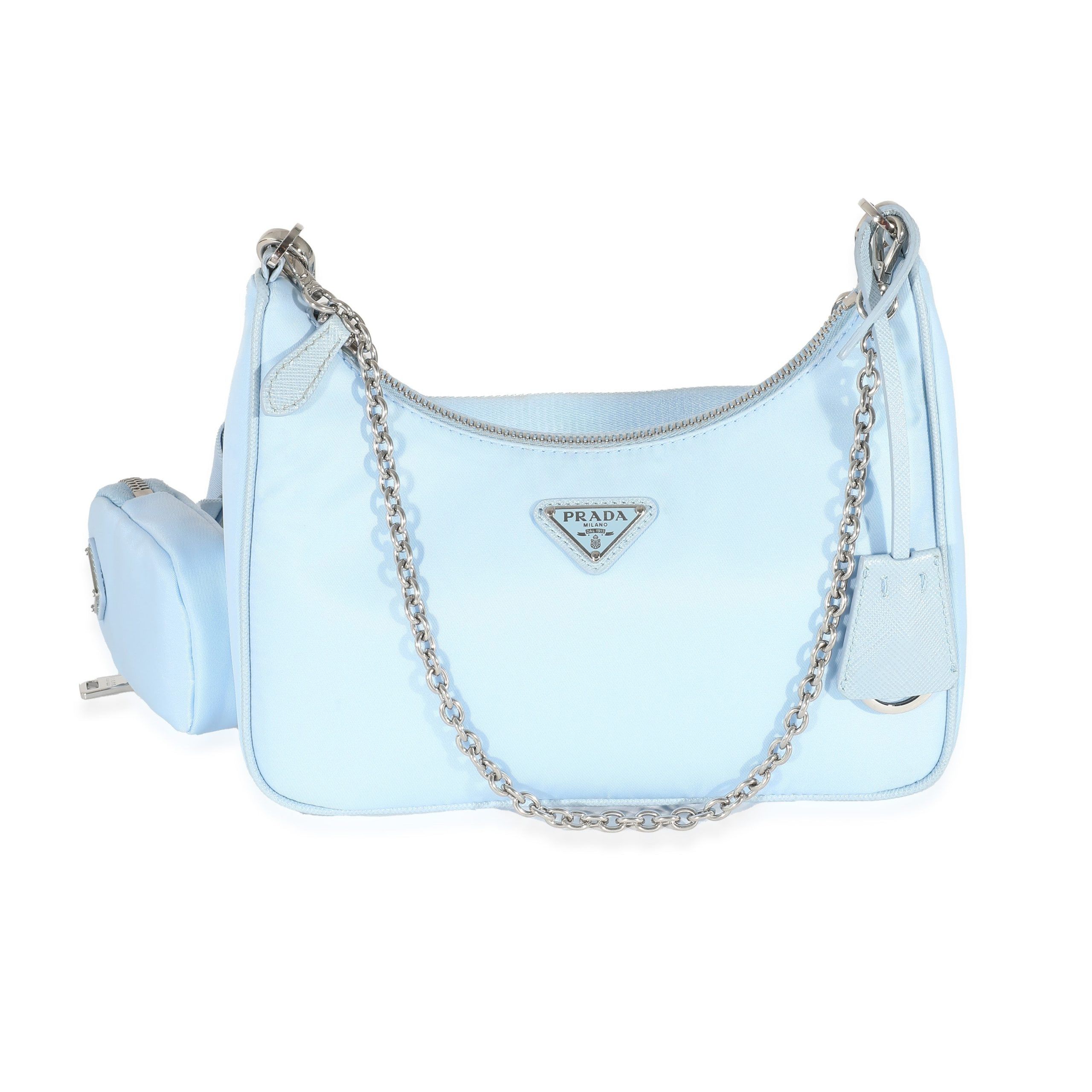 Crossbody Bag Blue Prada Re Edition Bag Light Blue Prada Re