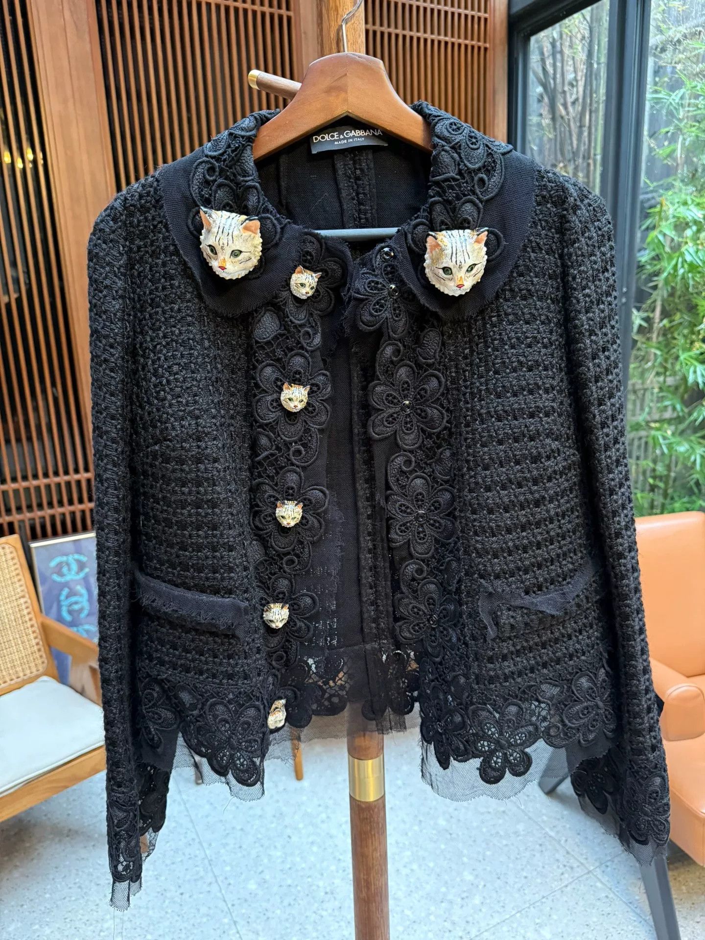Dolce & Gabbana Dolce & Gabbana Lace Knit Jacket Size S / US 4 / IT 40 - 1 Thumbnail