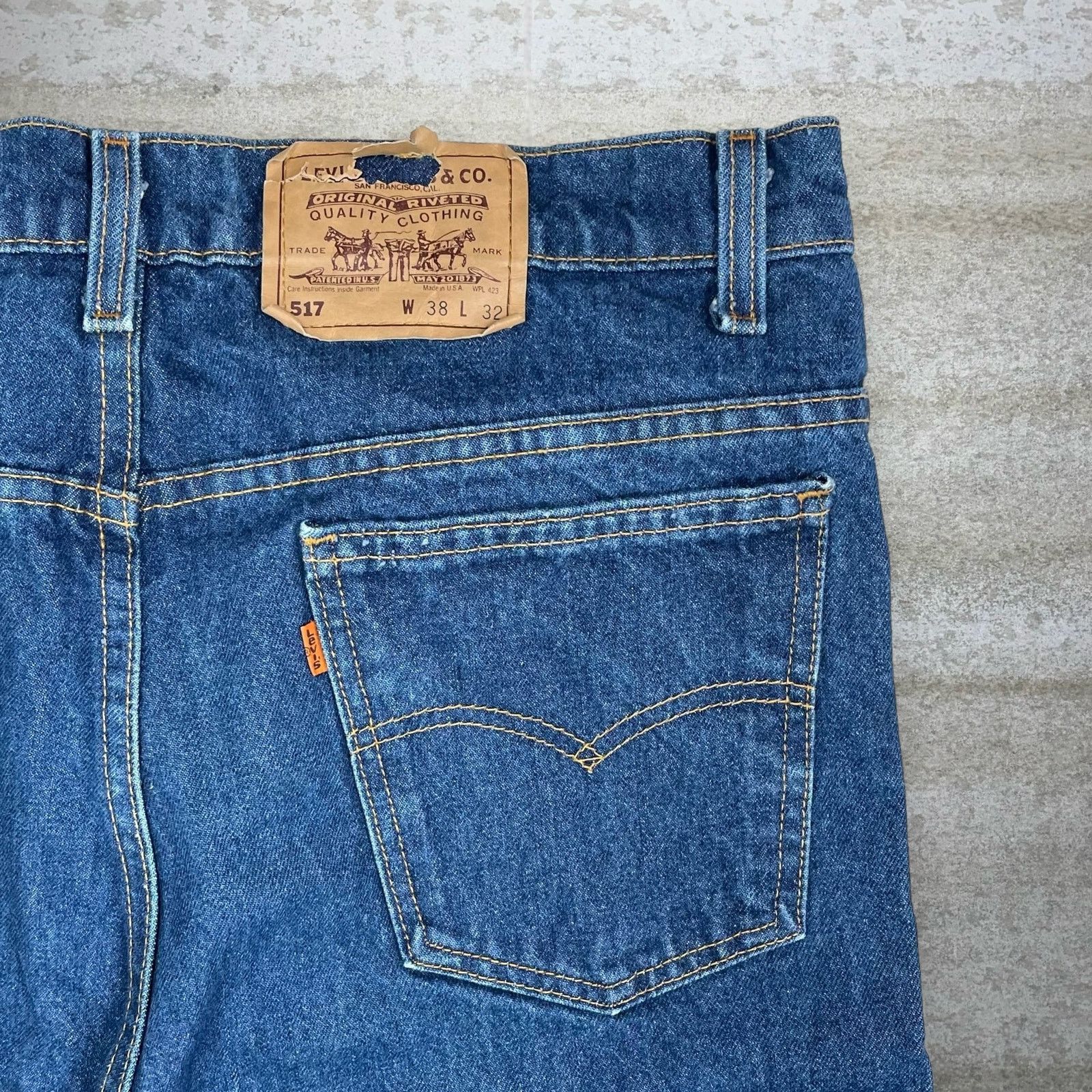 Levi's Vintage 90s Levis Jeans 517 38x30 Bootcut Flare Dark Wash Size US 38 / EU 54 - 3 Thumbnail