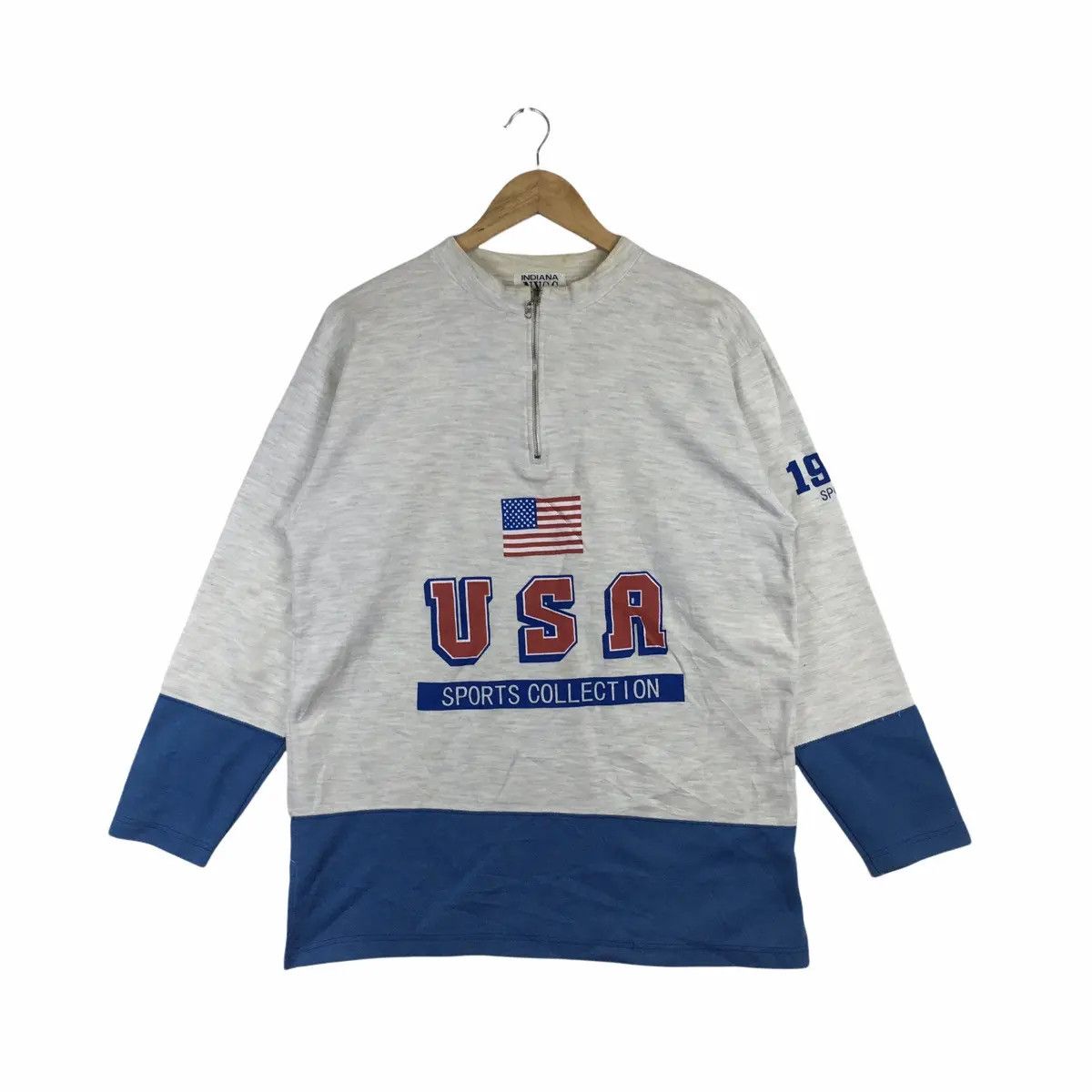 Vintage Vtg INDIANA NYSC USA Sports Collection Sweater State Union Size US L / EU 52-54 / 3 - 1 Thumbnail