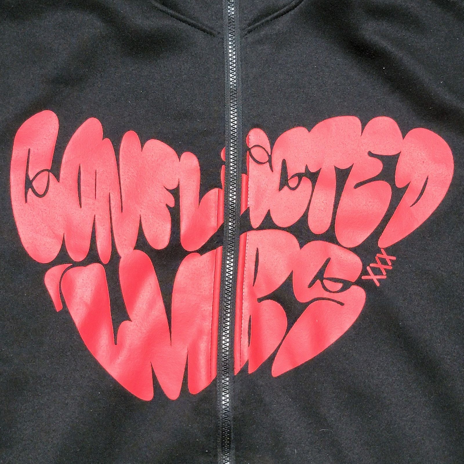 Other Manfinity LS Unisex Full Zip Hoodie "Conflicted Lvrs" -Med Size US M / EU 48-50 / 2 - 3 Thumbnail