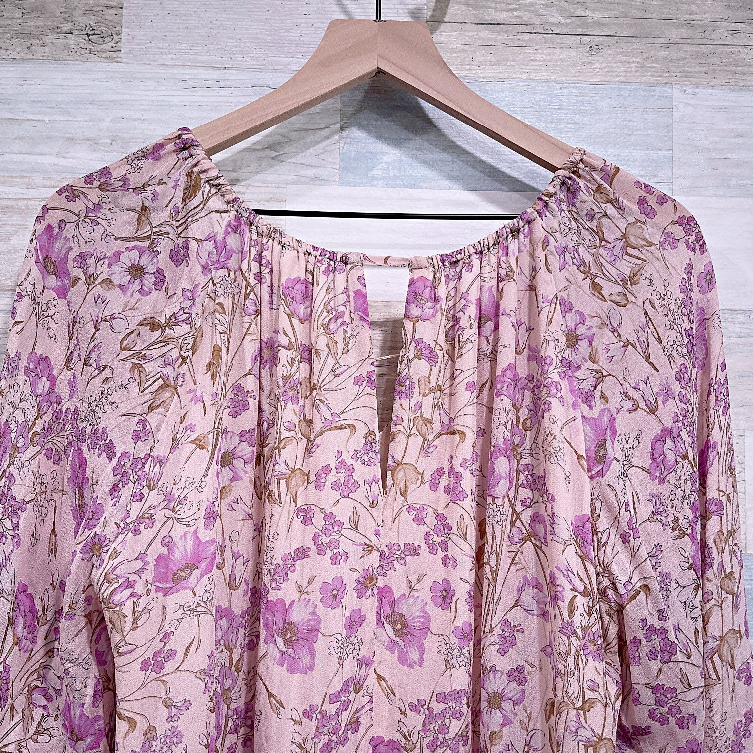 Other SUNDANCE Floral Sheer Tiered Maxi Dress Pink Womens Large Size L / US 10 / IT 46 - 6 Thumbnail