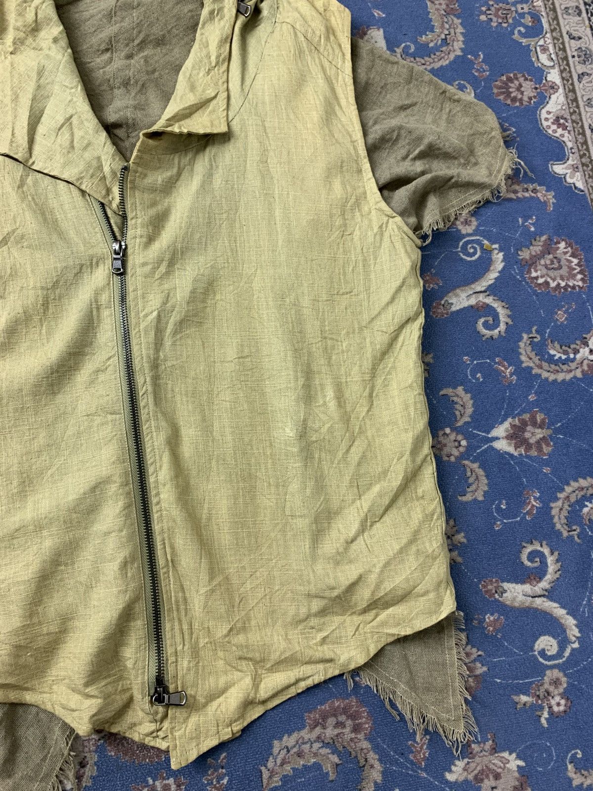 Le Grande Bleu (L.G.B.) Japanese Brand Semantic Design Gimmick Linen No Sleeve Size US S / EU 44-46 / 1 - 4 Thumbnail