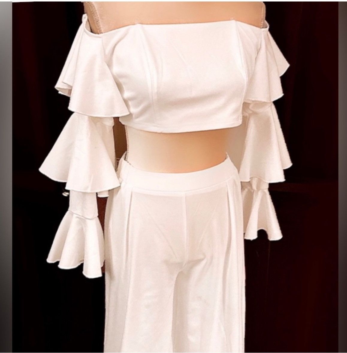 Designer × Other New, Liang Xuans Luxury Designer White 2 Piece Jumpsuit. Size 28" / US 6 / IT 42 - 9 Thumbnail
