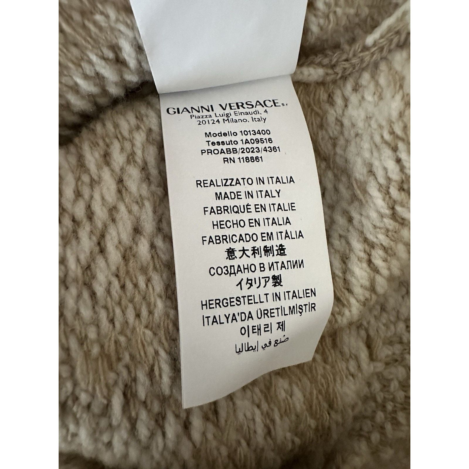 Versace Versace Barocco Wool Knit Sweater Beige 44 US 1013400 Size US S / EU 44-46 / 1 - 13 Thumbnail