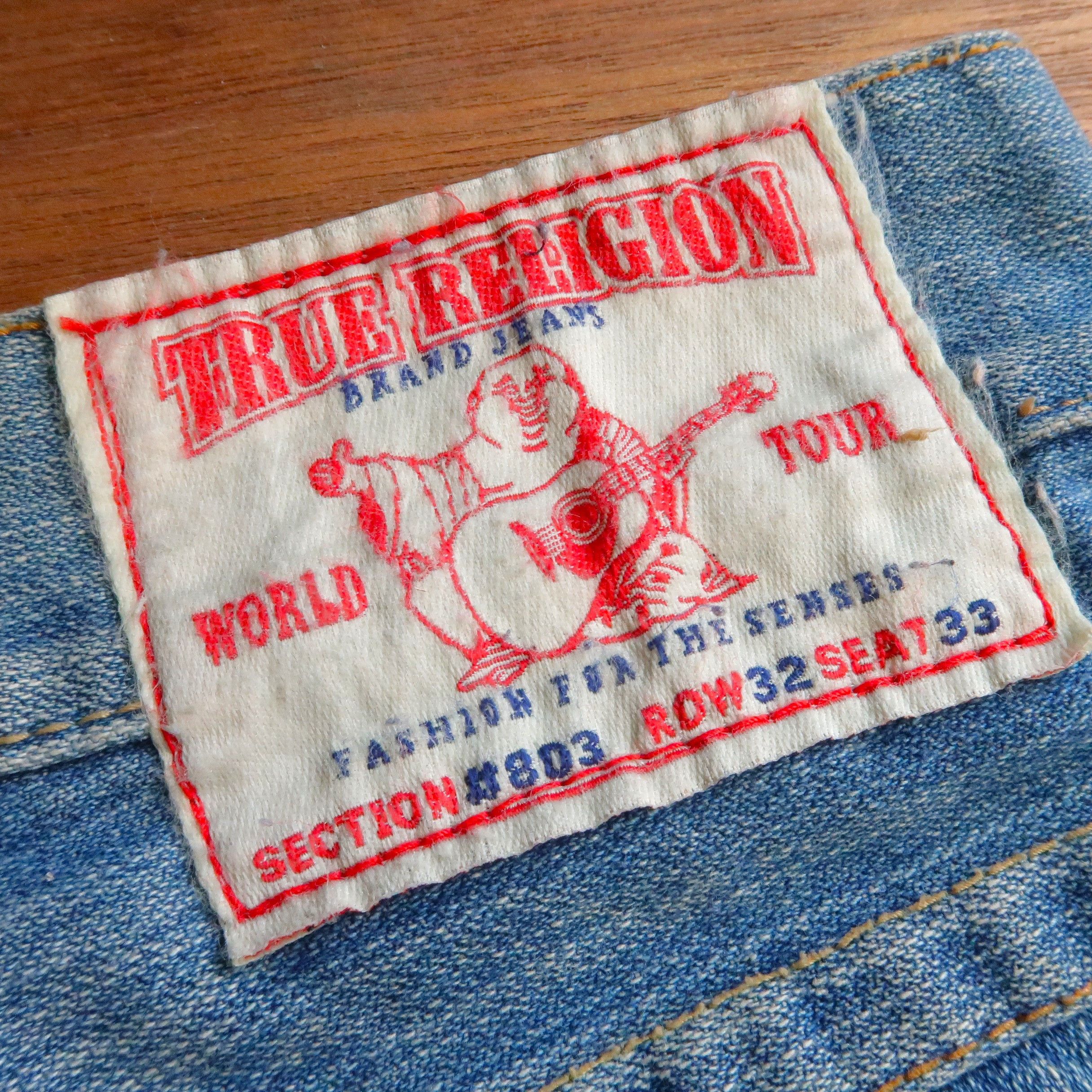 True Religion Vintage True Religion Spiral Cut Ripped Flared Denim Jeans Size US 32 / EU 48 - 13 Thumbnail