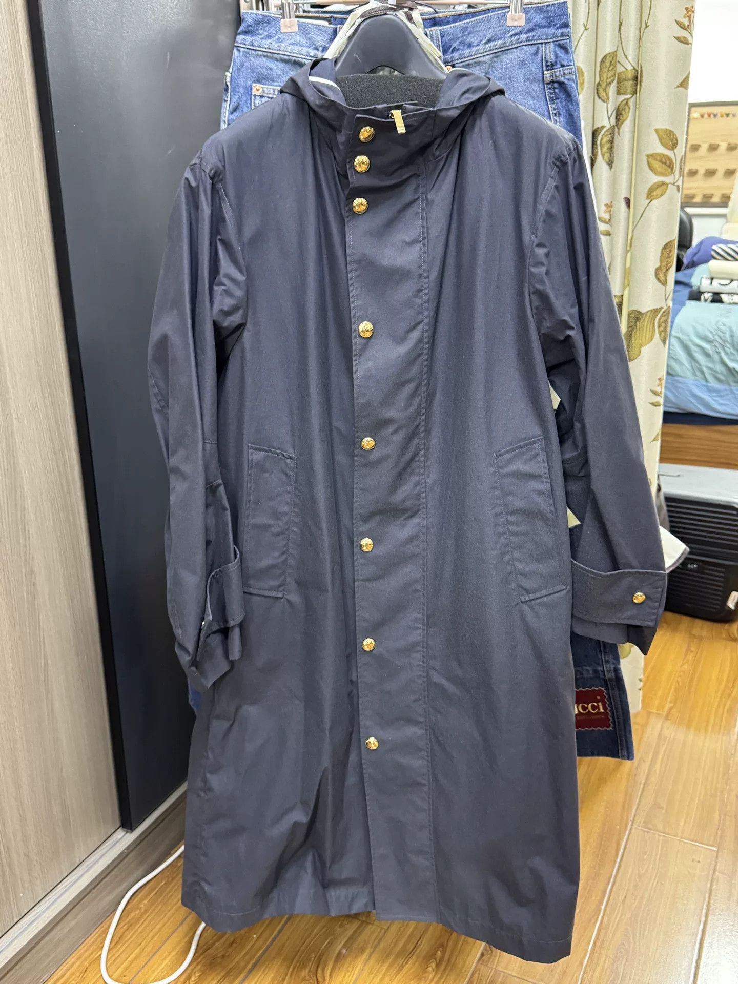 Thom Browne thom browne navy hooded trench coat Size US S / EU 44-46 / 1 - 1 Thumbnail