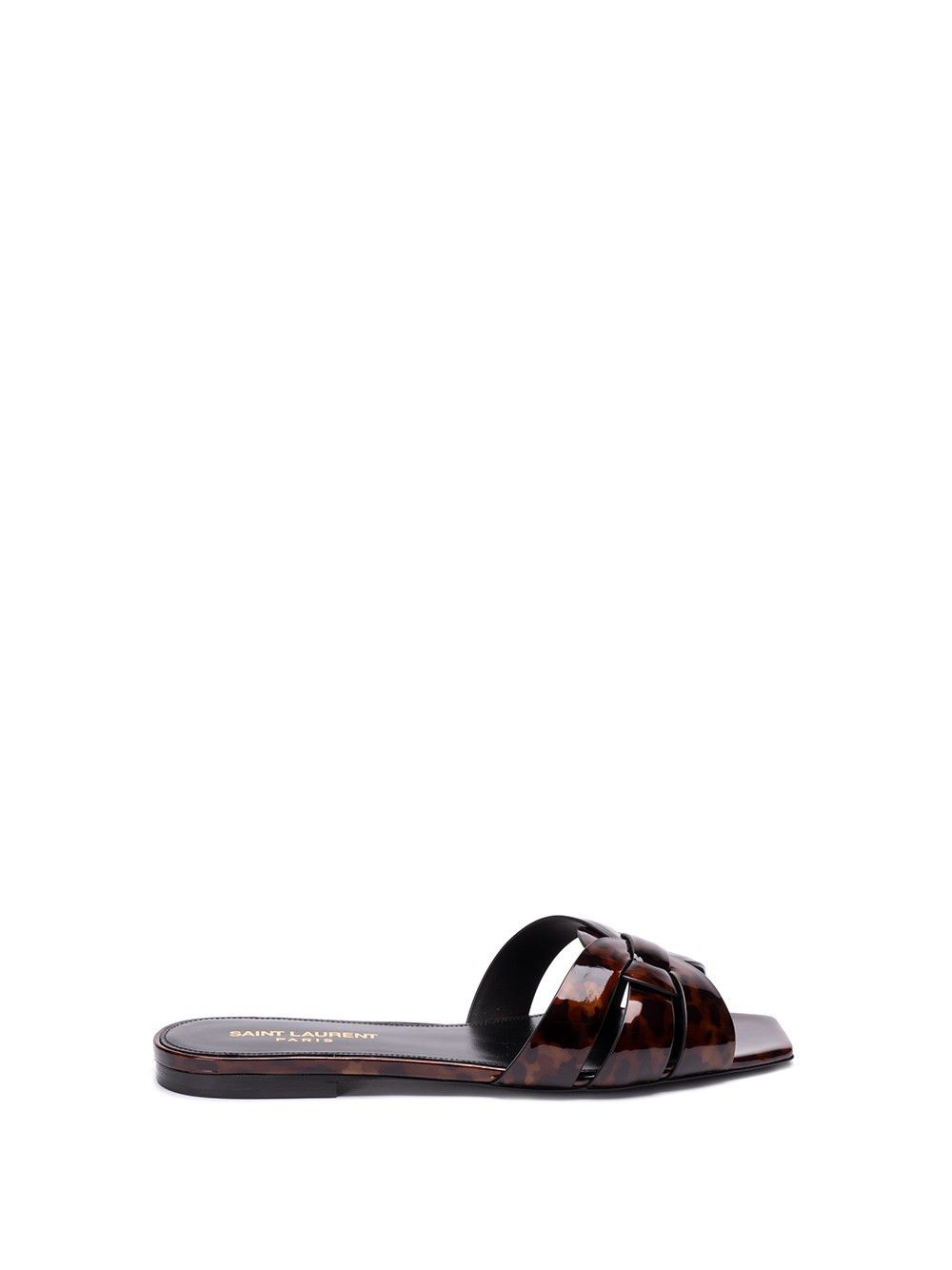 image of YVES Saint Laurent `tribute` Slide Sandals Size Eu 38 For Women in Naturale