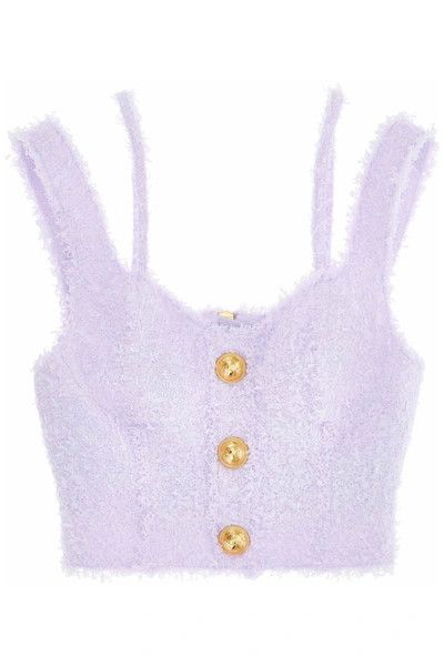 image of Balmain O1W1Db10224 Tank Tops In Lilac, Women's (Size XS)