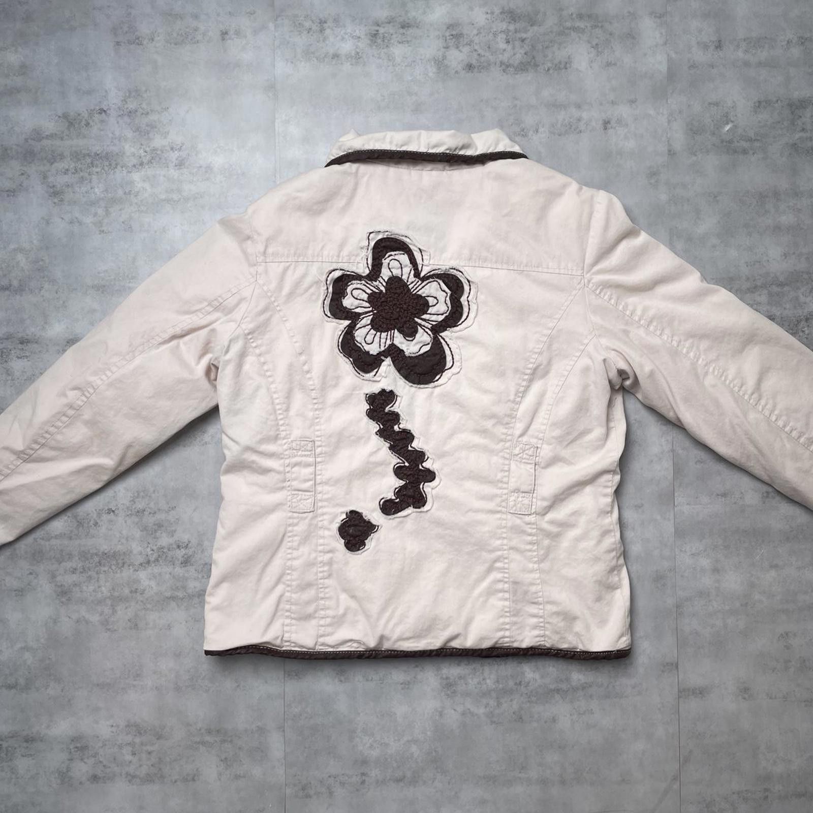 Other Y2K Freeway 00s Grunge Fur Jacket Flower Embroidered Size L / US 10 / IT 46 - 2 Thumbnail