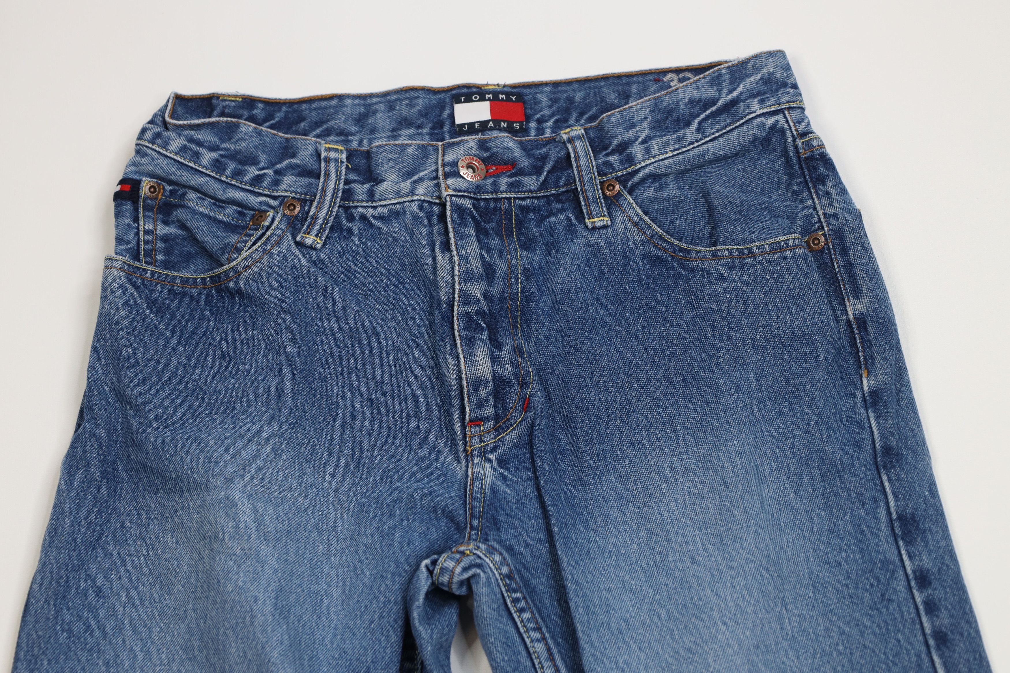 Tommy Hilfiger Vintage Y2K 2002 Tommy Hilfiger Spell Out Straight Leg Jeans Size US 29 - 2 Thumbnail
