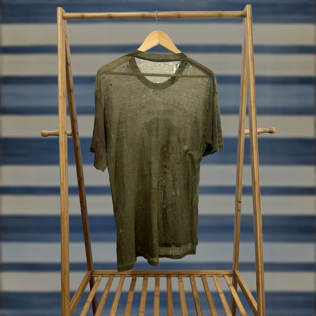 Vintage VTG 80s Special Forces Never Dies Goes To Hell Paper Thin Thrashed T-Shirt L Green Military Distressed Mens Shirt Size US L / EU 52-54 / 3 - 1 Thumbnail