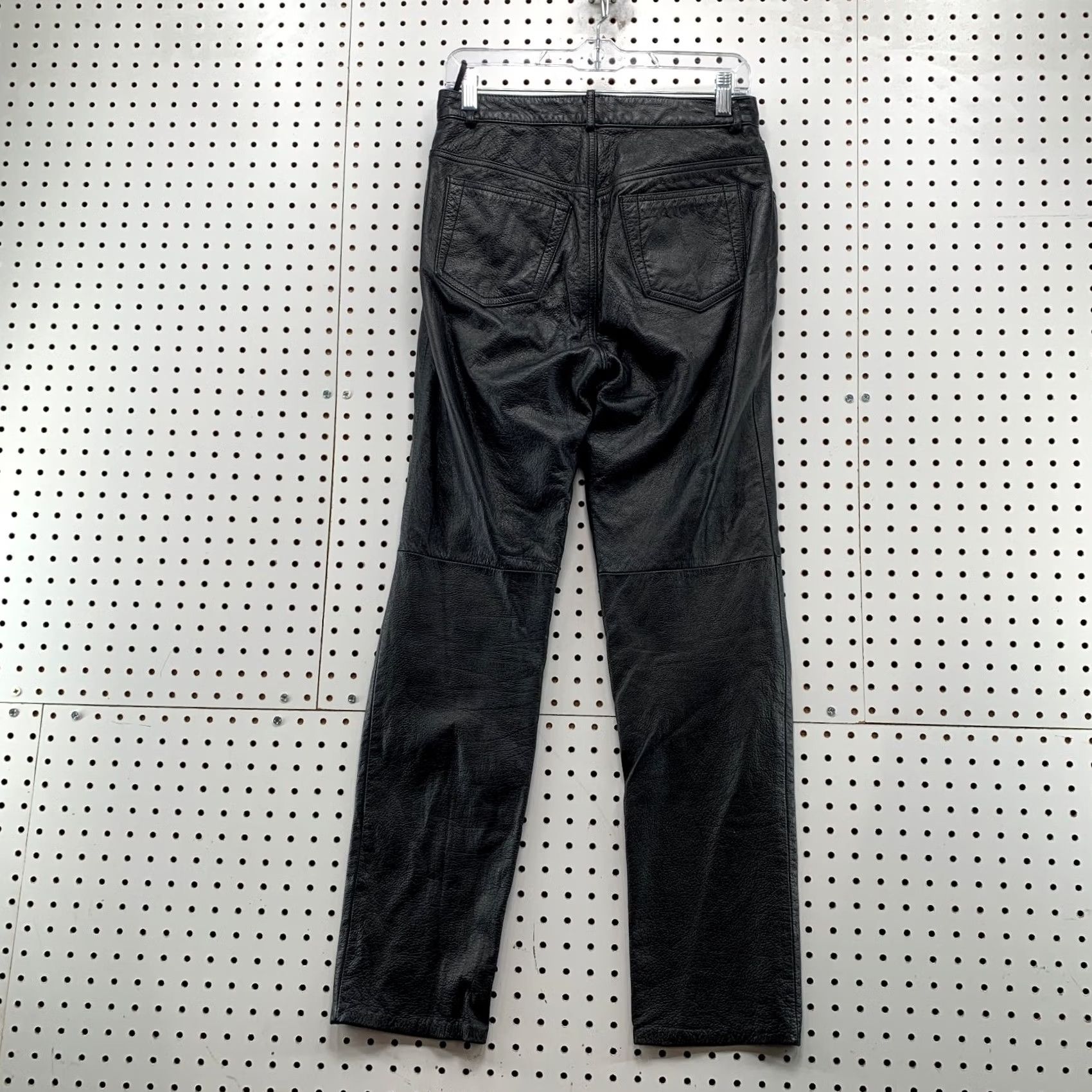 Vintage VINTAGE Colebrook Col Leather Pants Womens Size 6 Black Straight Fit 29x30 High Rise Size 28" / US 6 / IT 42 - 7 Thumbnail