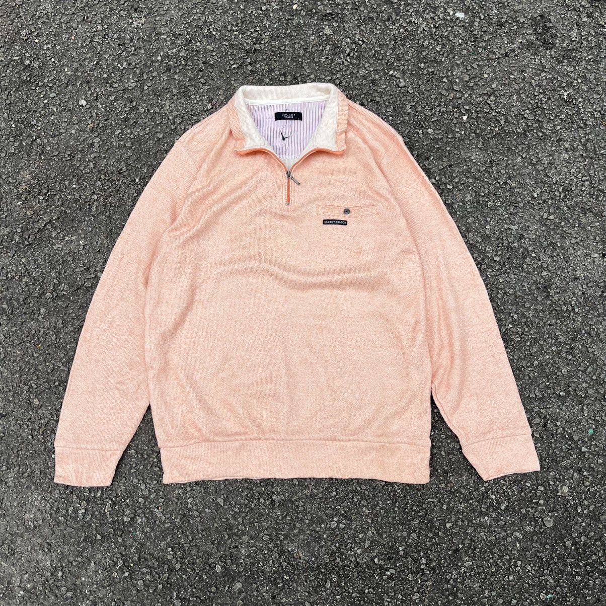 Yohji Yamamoto Sacsny Ysaccs by Yohji Yamamoto Quarter Zip Japanese Sweater Size US L / EU 52-54 / 3 - 1 Thumbnail
