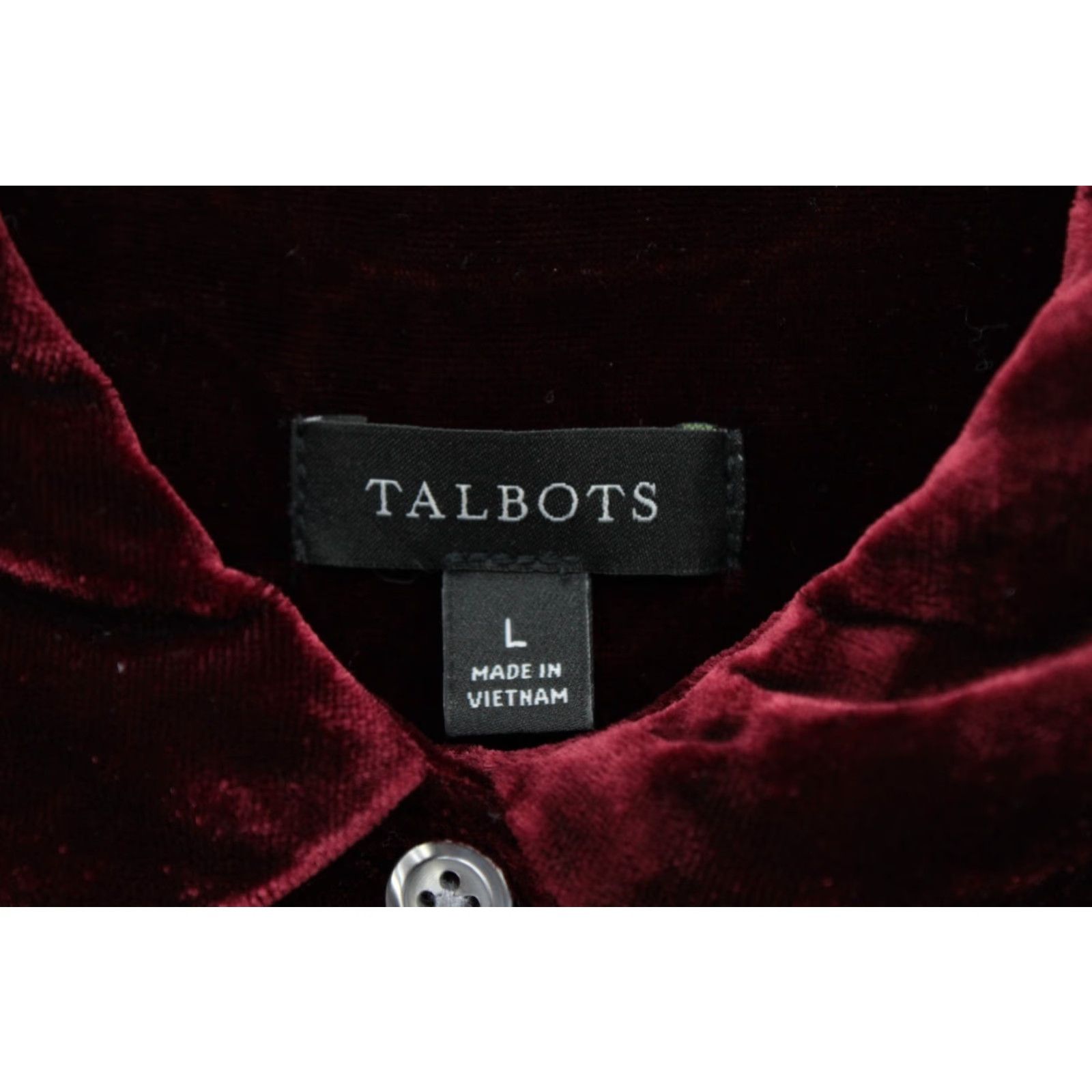 Talbots Talbots Blouse Women's Red Velvet Long Sleeve Button Up Christmas M Regular Size M / US 6-8 / IT 42-44 - 5 Thumbnail