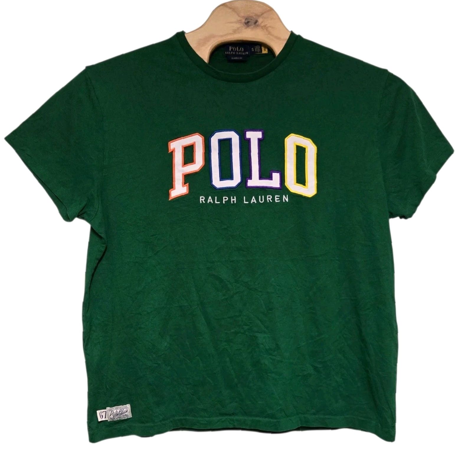 Ralph Lauren Polo Ralph Lauren Green Patch Spellout Classic Fit Tee XL Single Stitch Men T-Shirt Dictionary: Stitch Green, XL, Regular Size Size US XL / EU 56 / 4 - 2 Thumbnail
